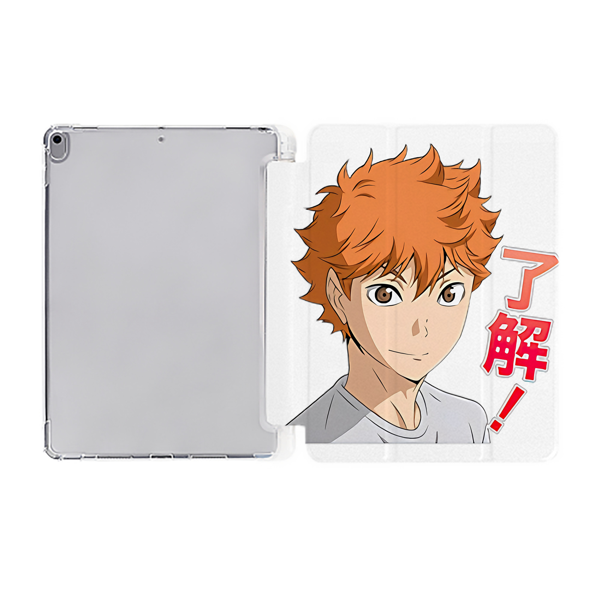 （画像用） ハイキュー!! Haikyu!! IPad ケース ペン収納付き 三つ折りスタンド PUレザー×シリコン 対応機種9.5/10.5/10.9インチ